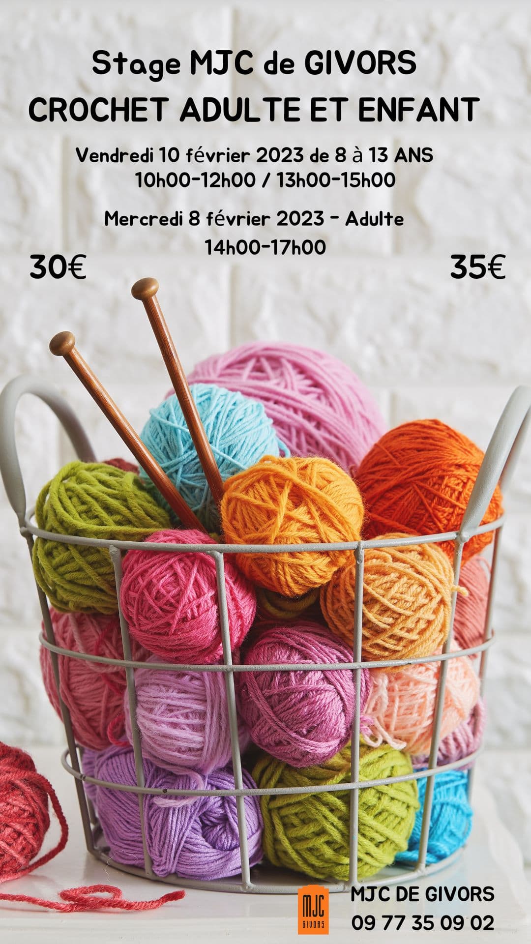 Stages crochet MJC