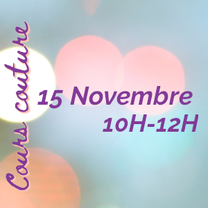 Cours couture à Givors: Vendredi 15 Novembre de 10H00 à 12H00