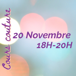 Cours couture à Givors: Mercredi 20 Novembre de 18H00 à 20H00