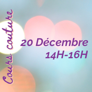 Cours couture à Givors: Vendredi 20 Décembre de 14H00 à 16H00