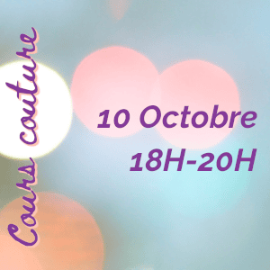 Cours couture à Givors: Vendredi 10 Octobre de 18H00 à 20H00