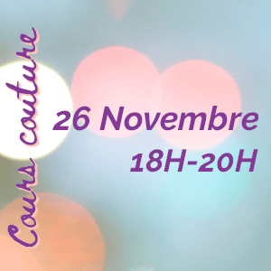 Cours couture à Givors: Mercredi 26 Novembre de 18H00 à 20H00